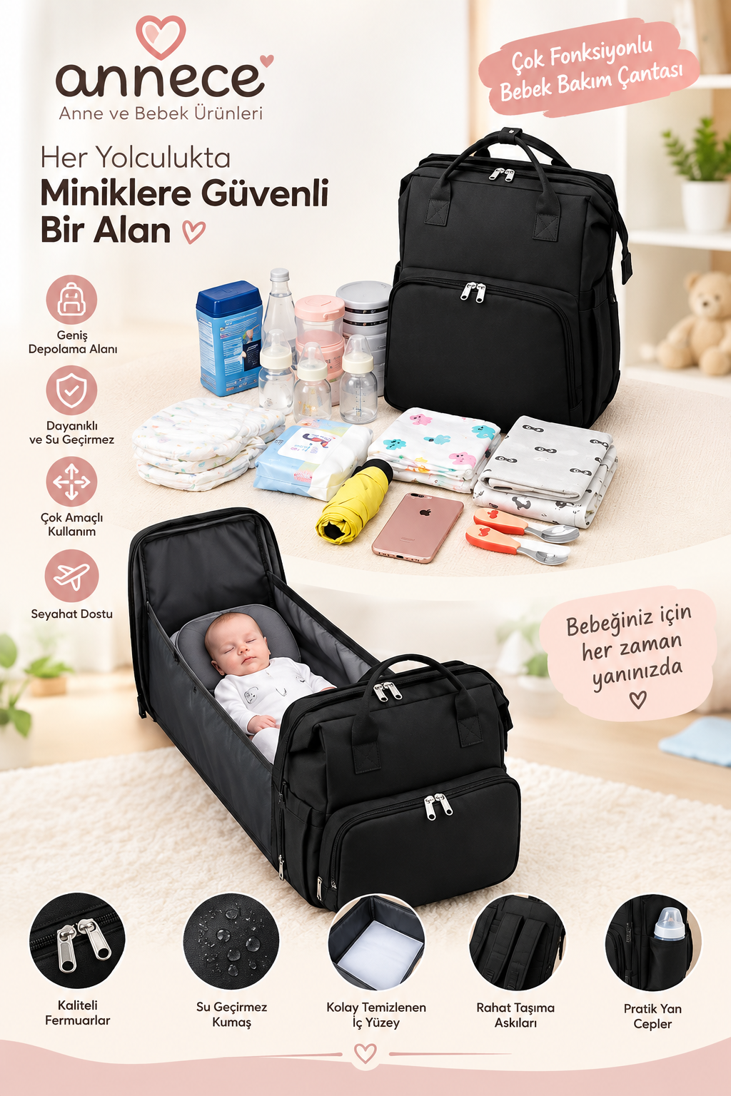 Sleep & Go Bebek Çantası