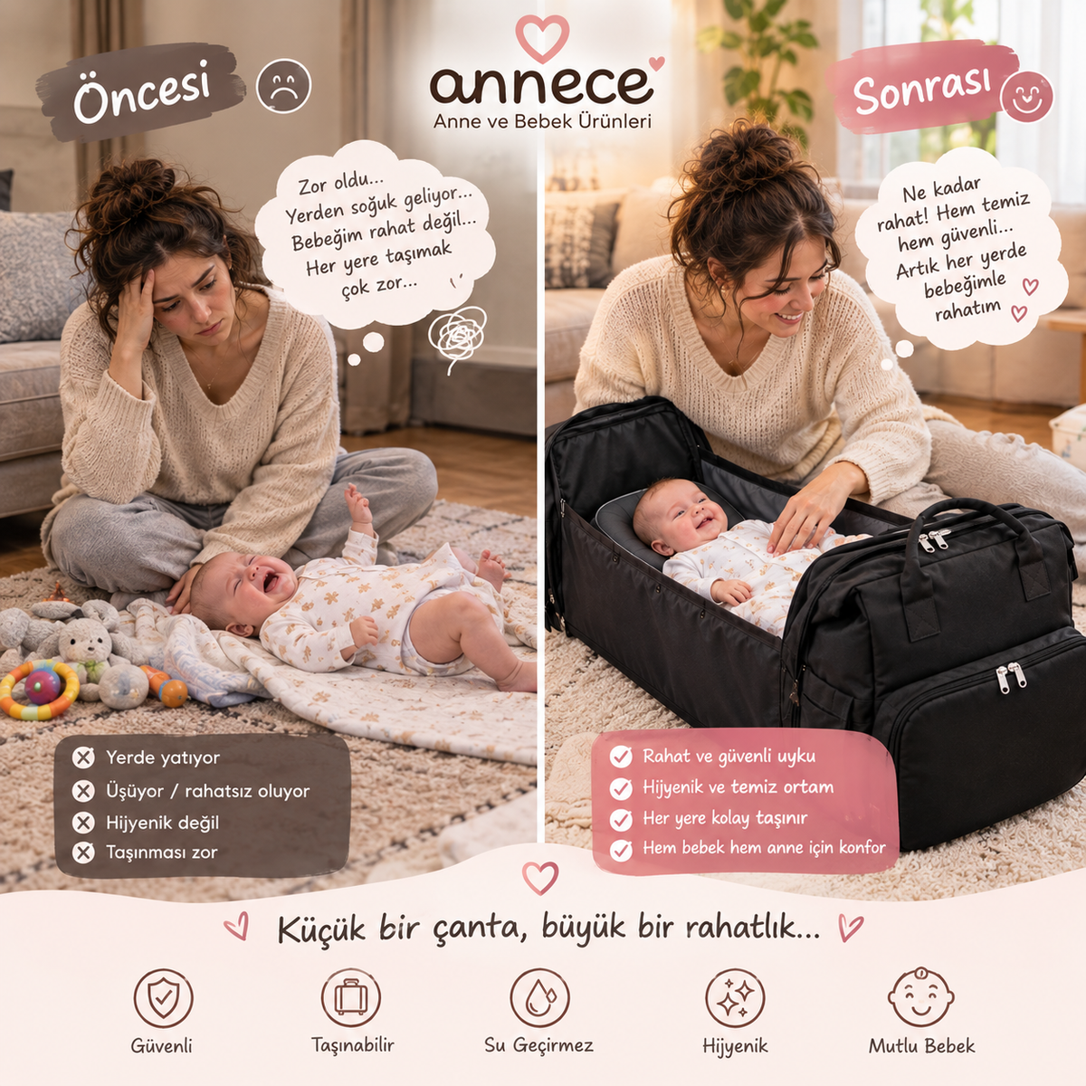 Sleep & Go Bebek Çantası